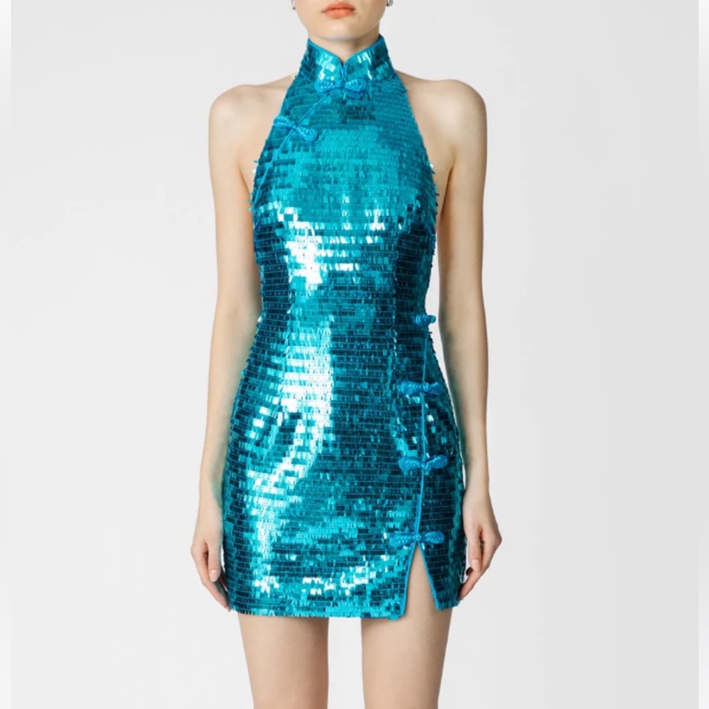 SAU LEE MAE SEQUIN MINI DRESS